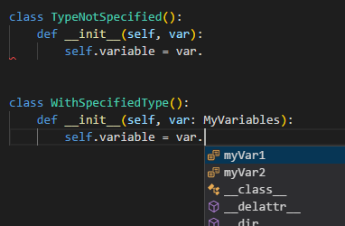 How to specify variable type in Python